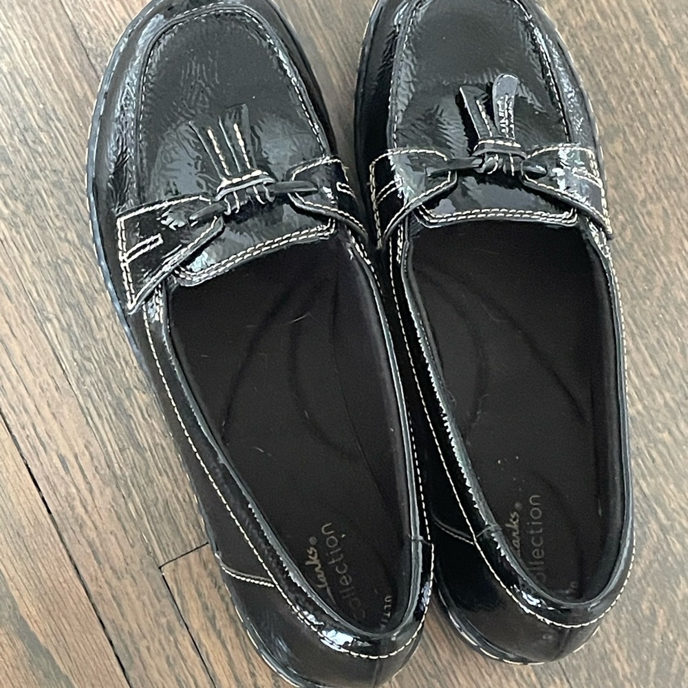 Clark’s Ashland Women’s Bubble. Lack Patent Women’s Cushion Sole #7
